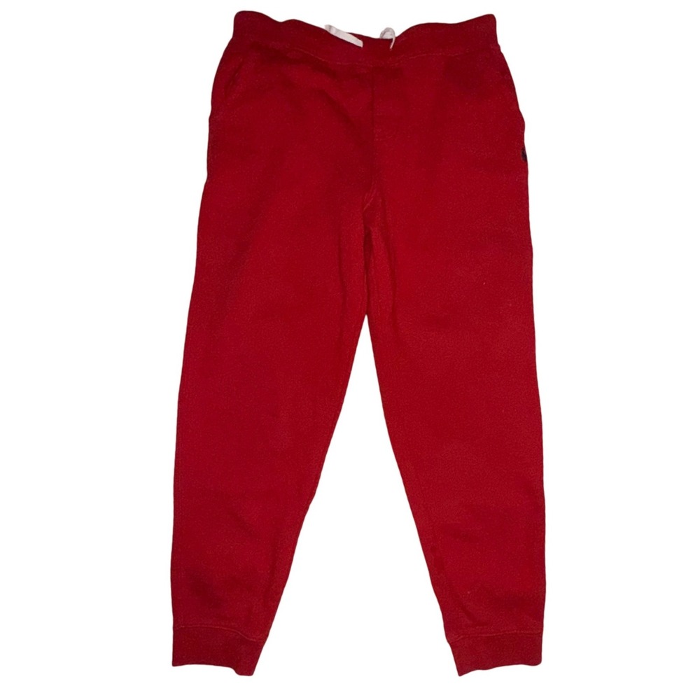 Polo Ralph‎ Lauren Joggers XL (18-20) Red Fleece Sweatpants Pony Logo Athleisure